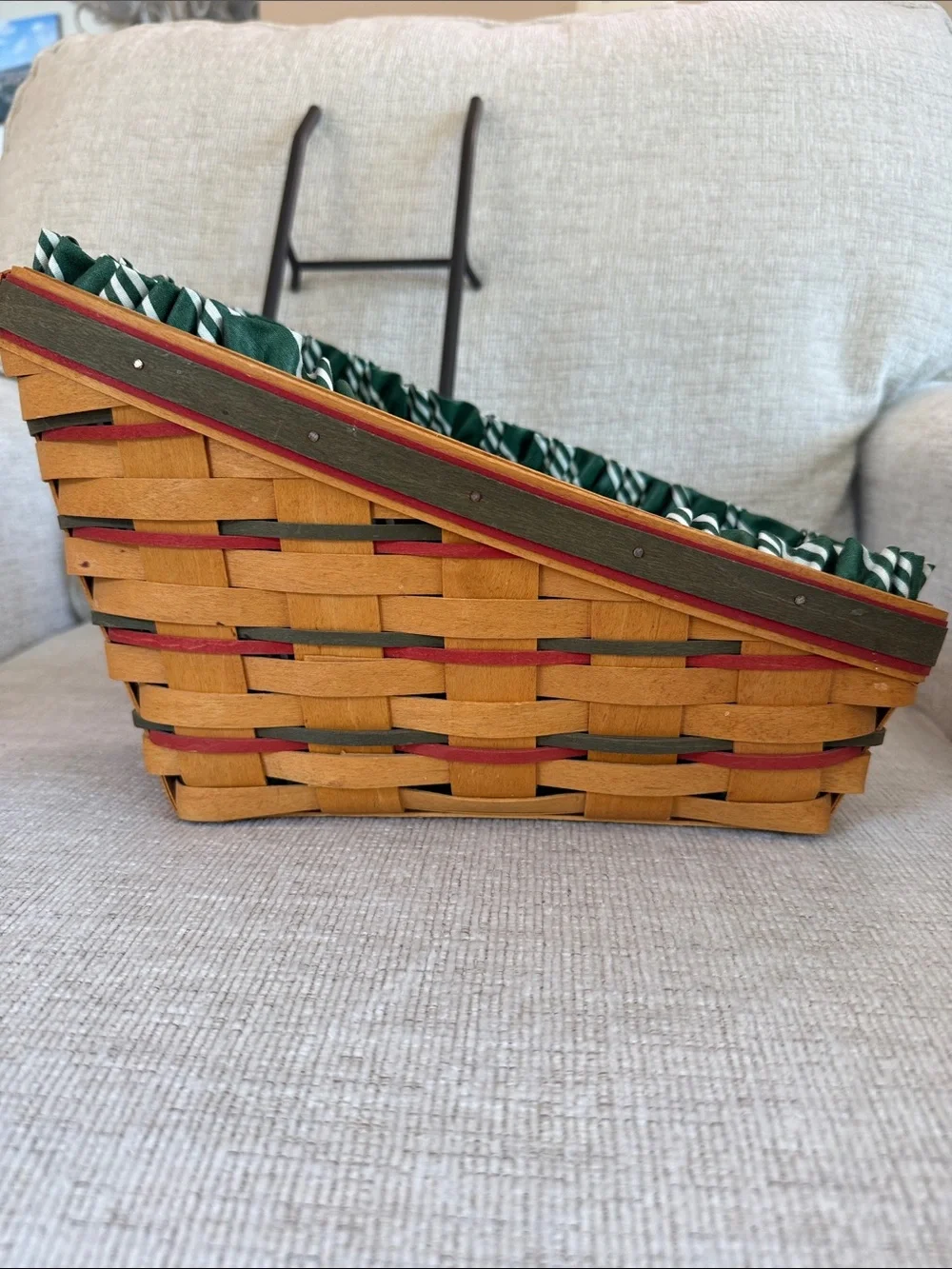 Longaberger Large Sleigh 1998 Basket with accessories